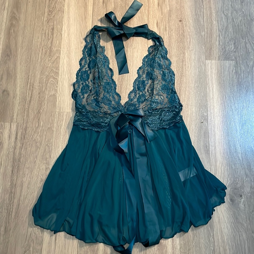 📦 blue baby doll dress